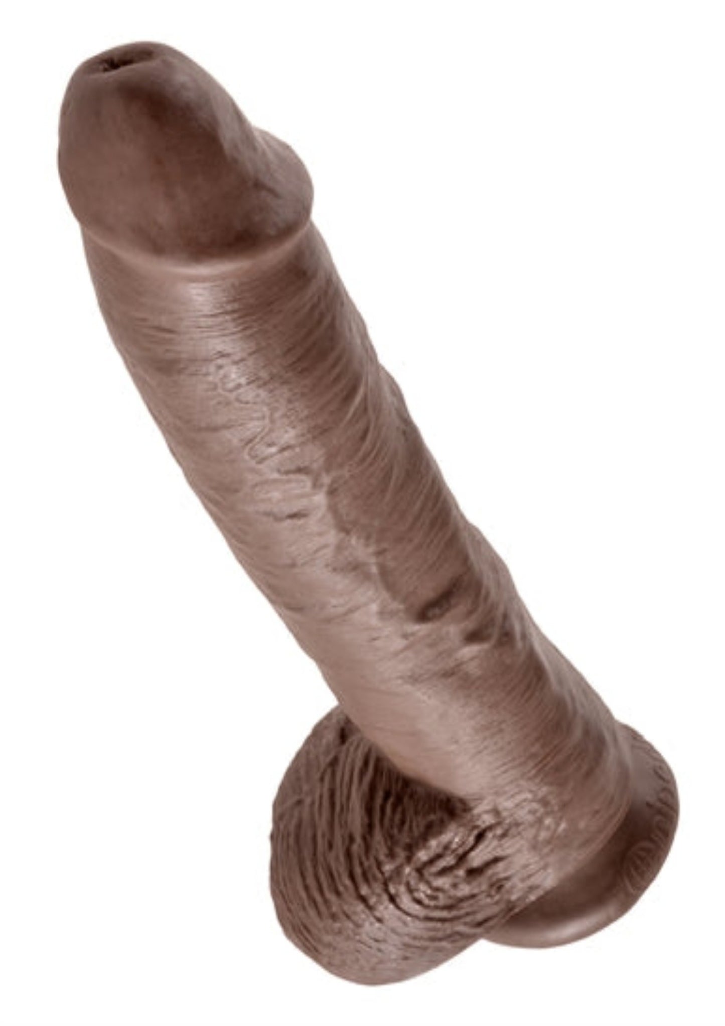 King Cock Dildo with Balls 10in - Chocolate