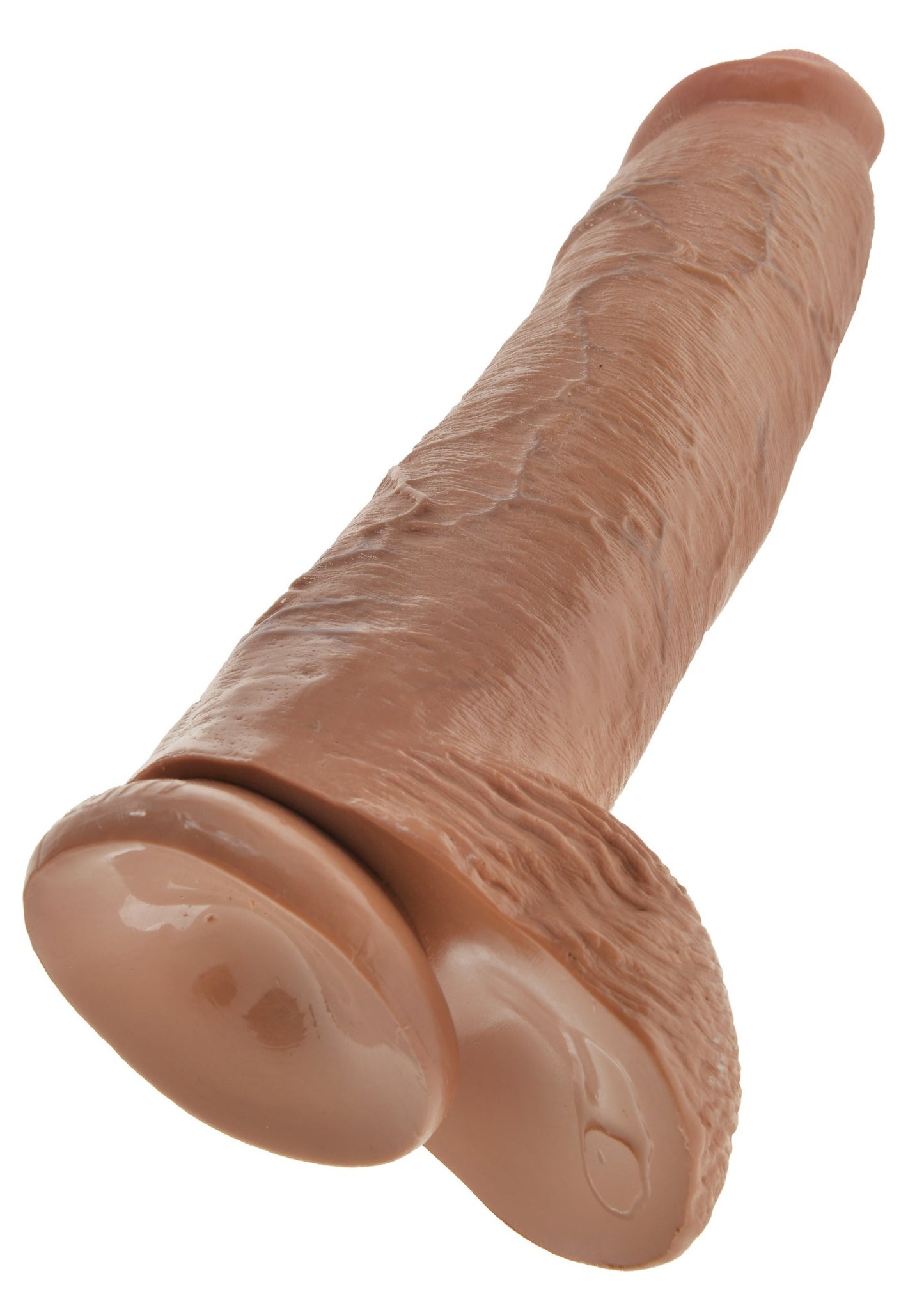 King Cock Dildo with Balls 12in - Caramel
