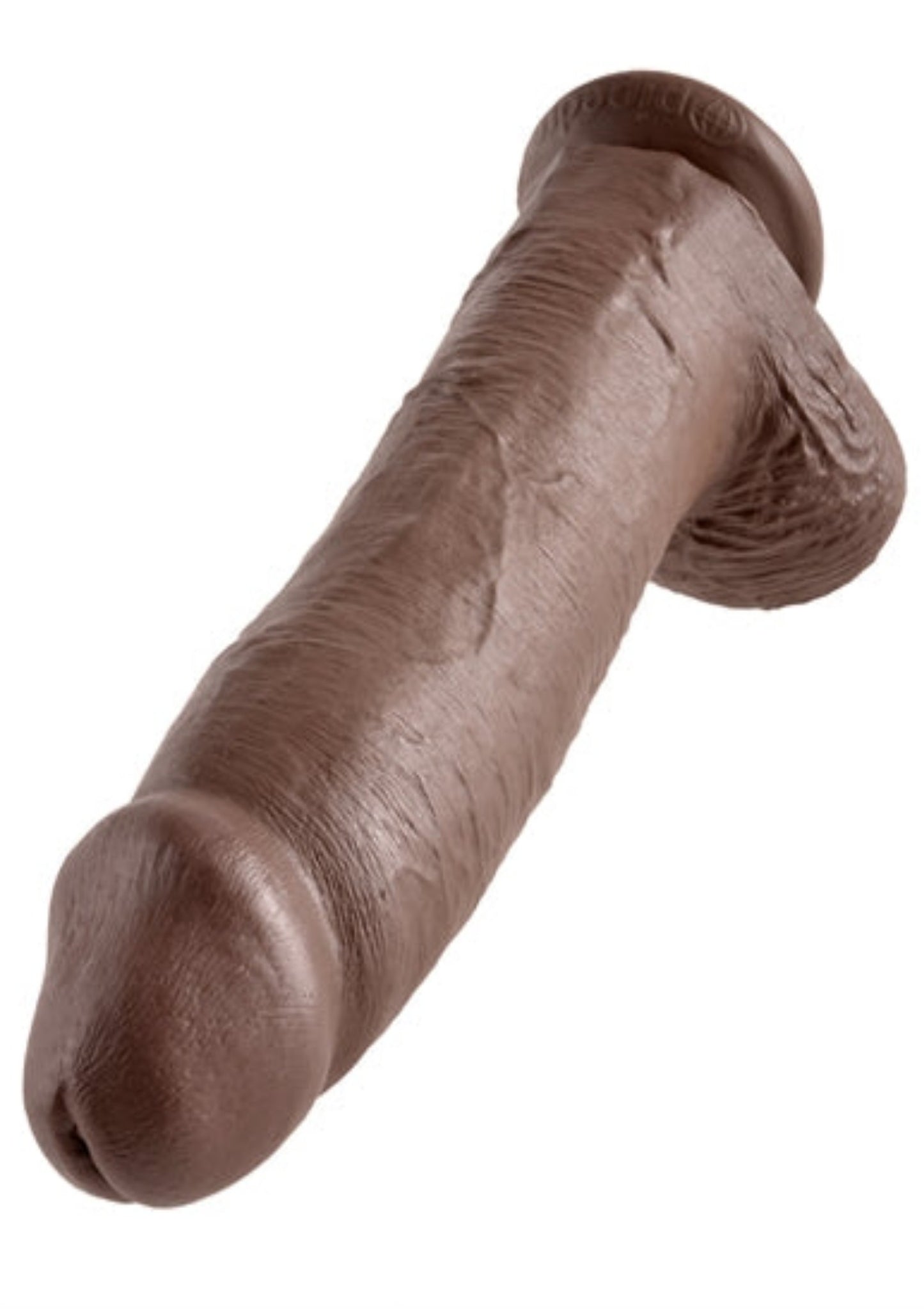 King Cock Dildo with Balls 12in - Chocolate