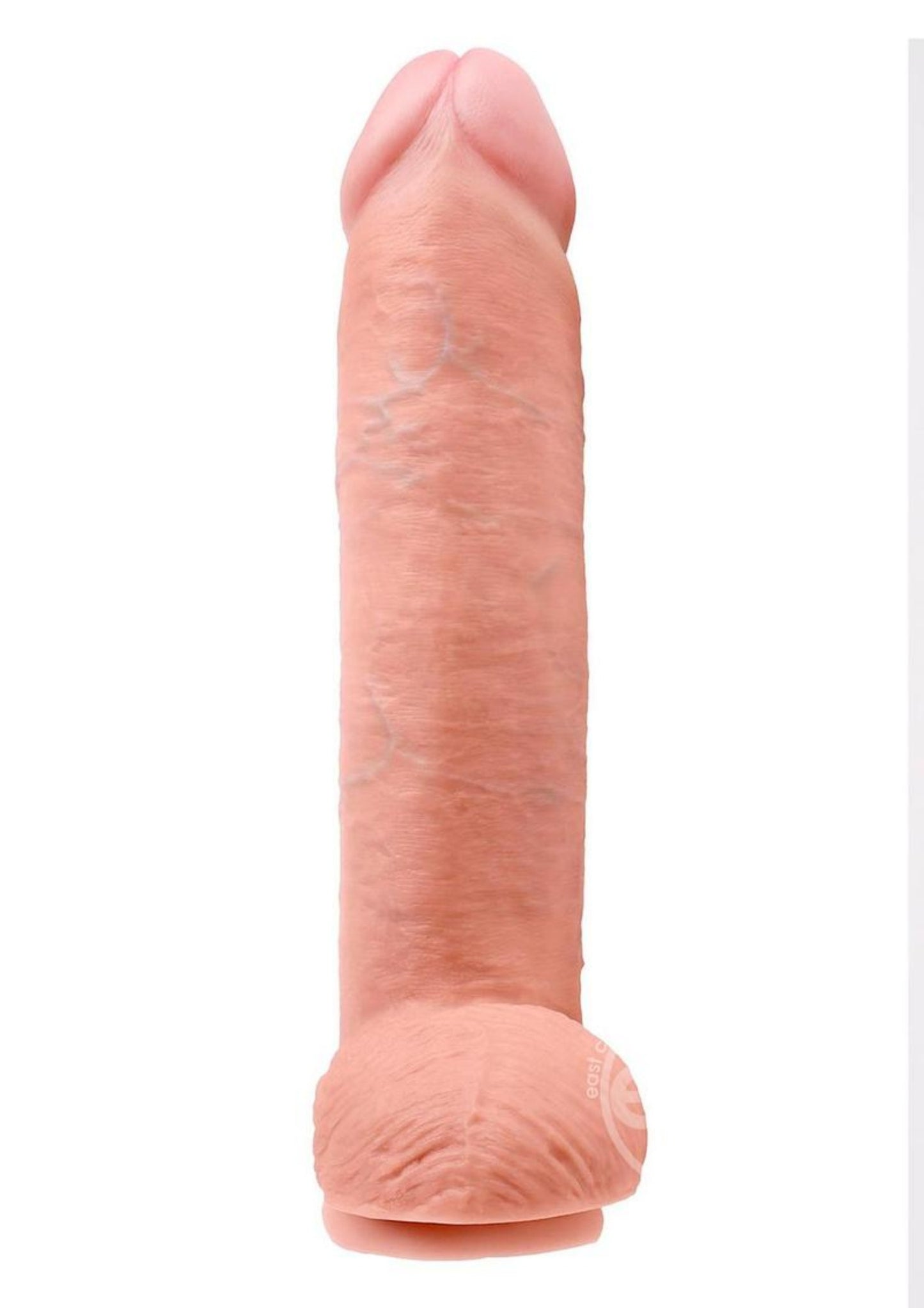King Cock Dildo with Balls 12in - Vanilla