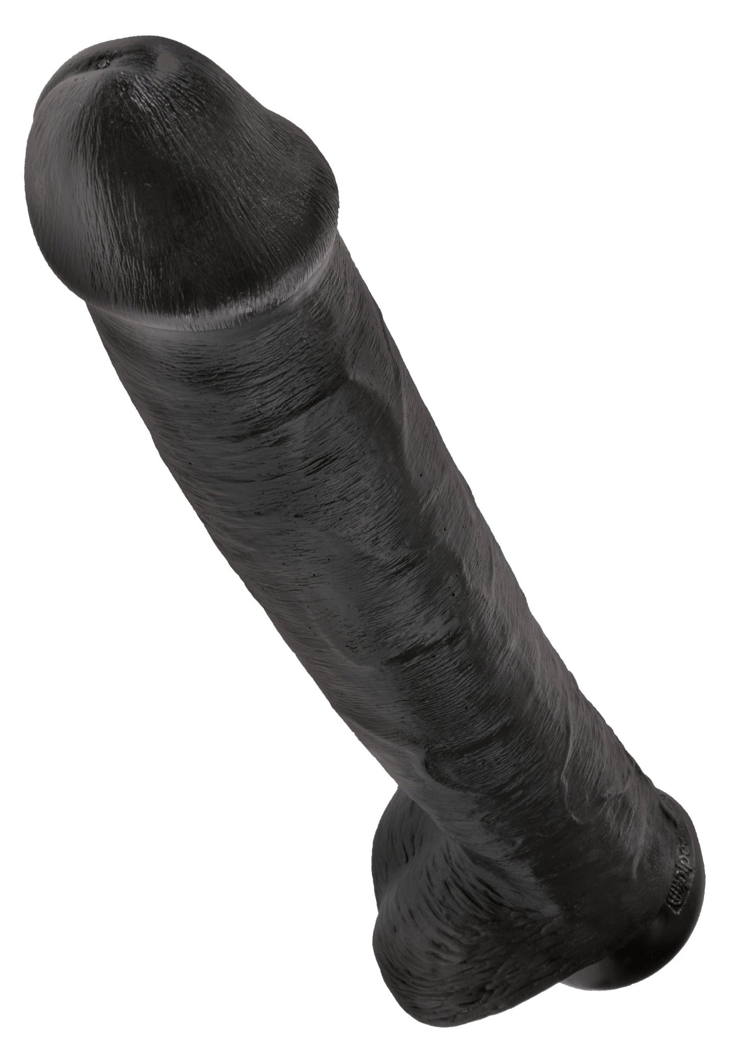 King Cock Dildo with Balls 15in - Black