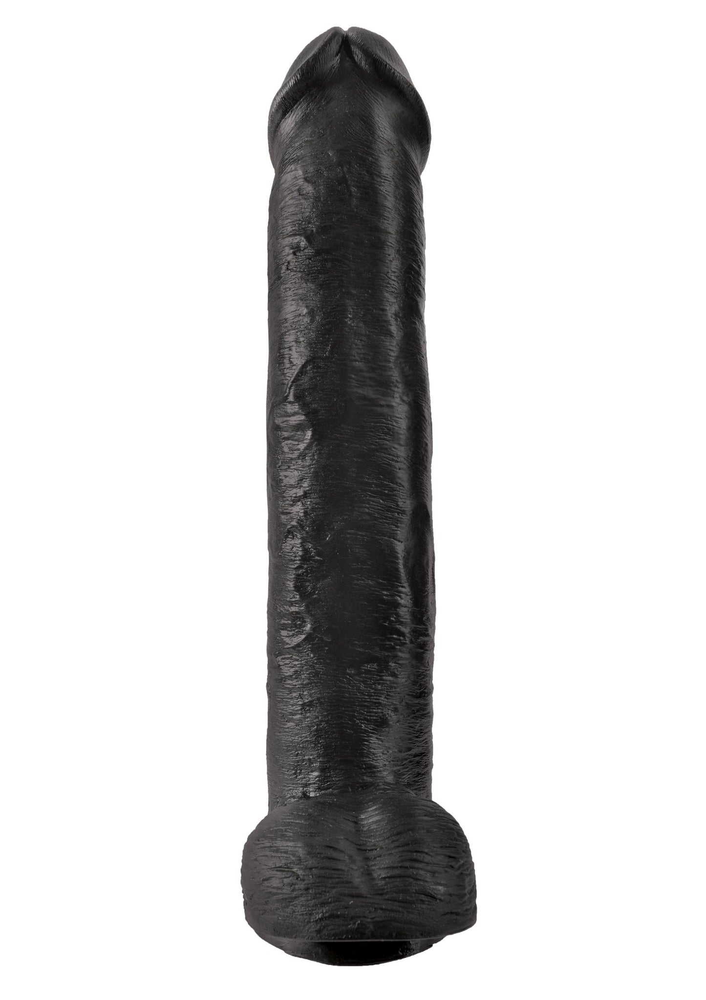 King Cock Dildo with Balls 15in - Black