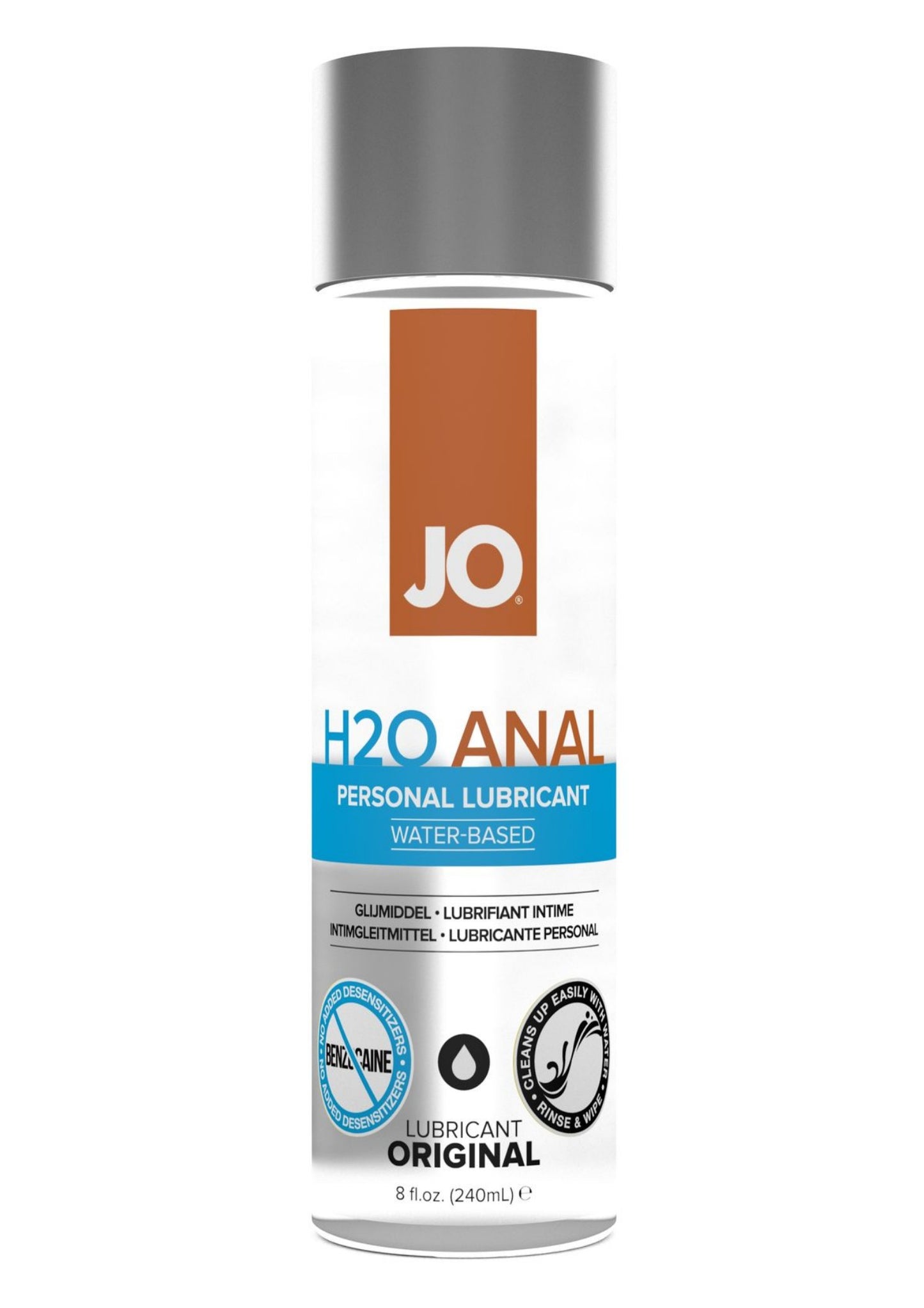 JO H2O Anal Water Based Lubricant 8oz