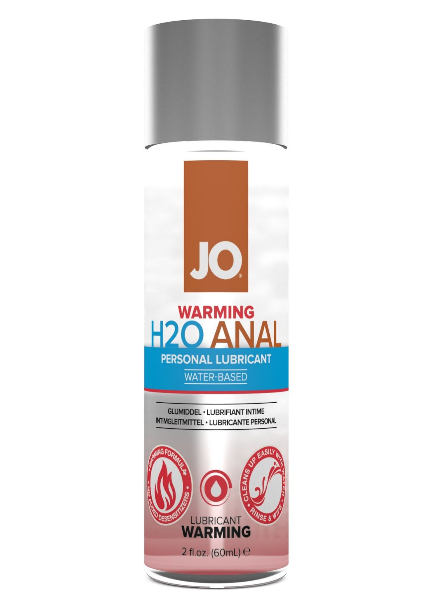 JO H2O Anal Water Based Warming Lubricant 2oz