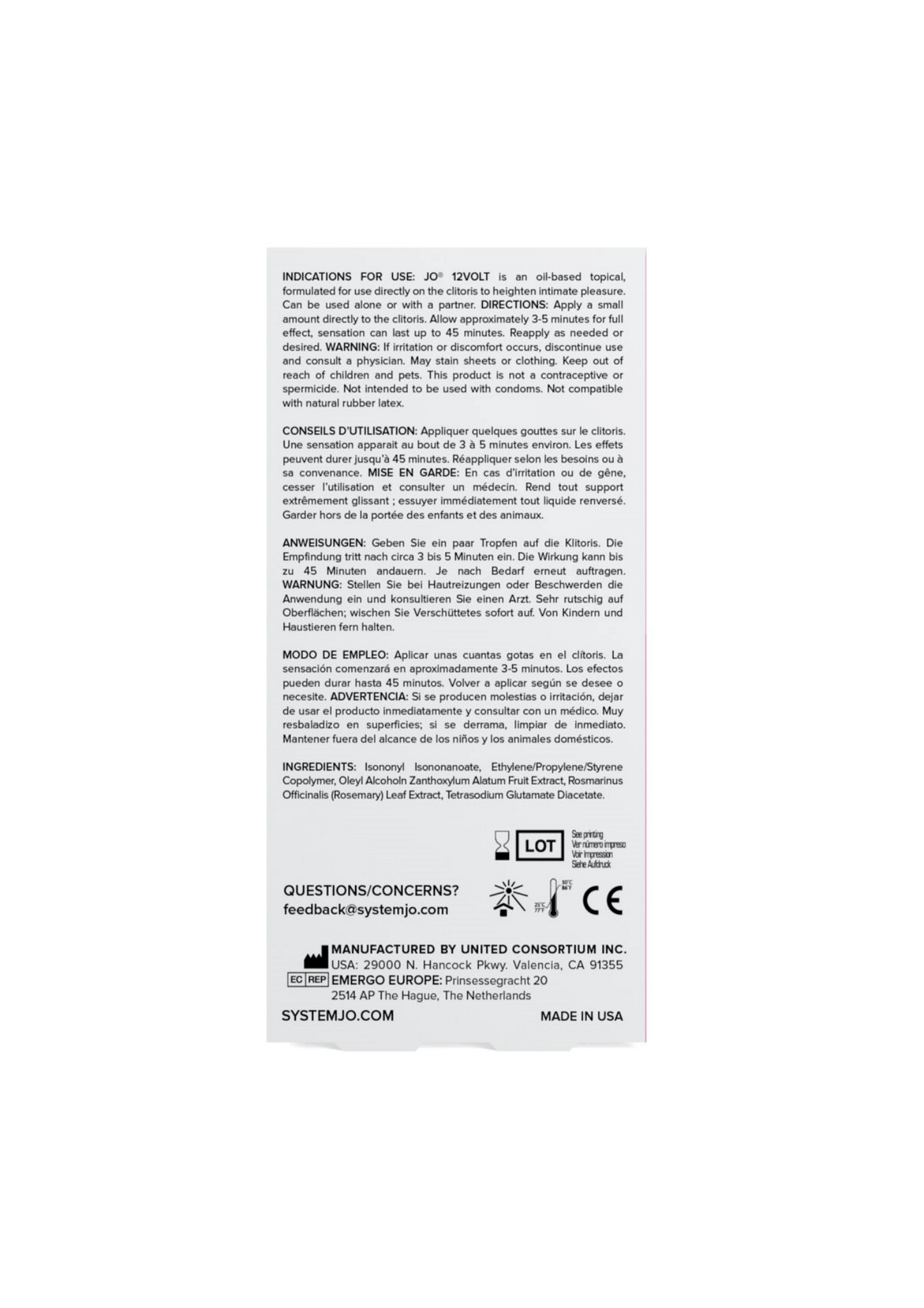 JO 12 Volt Clitoral Stimulant Serum .34oz