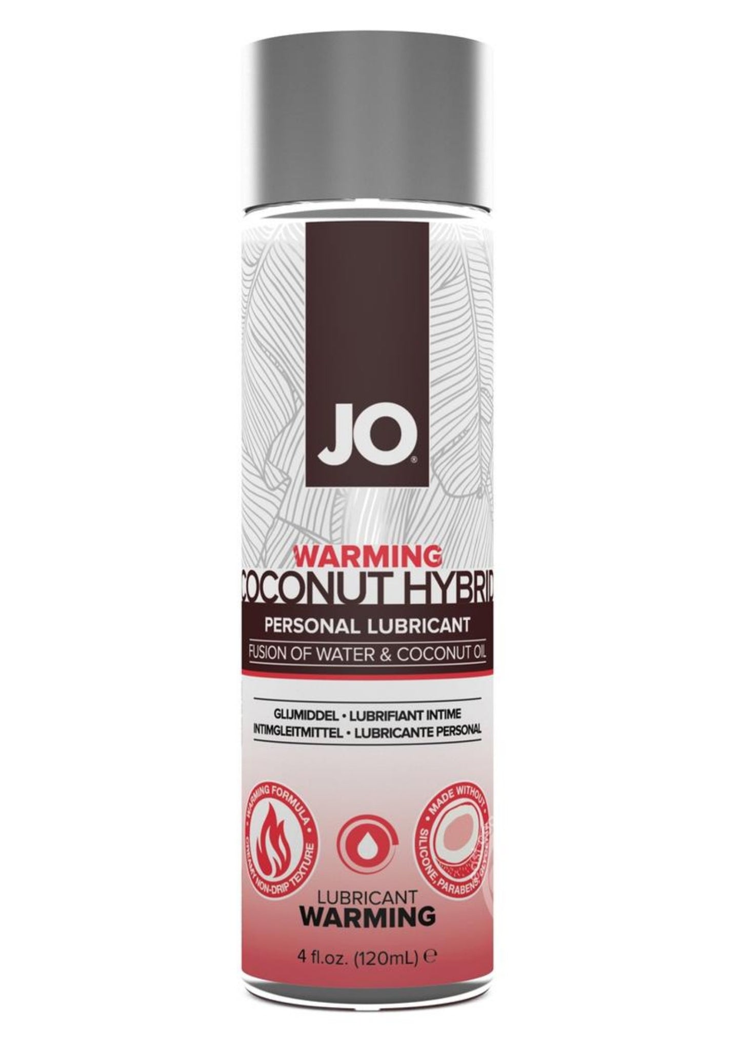 JO Silicone Free Coconut Hybrid Warming Lubricant 4oz