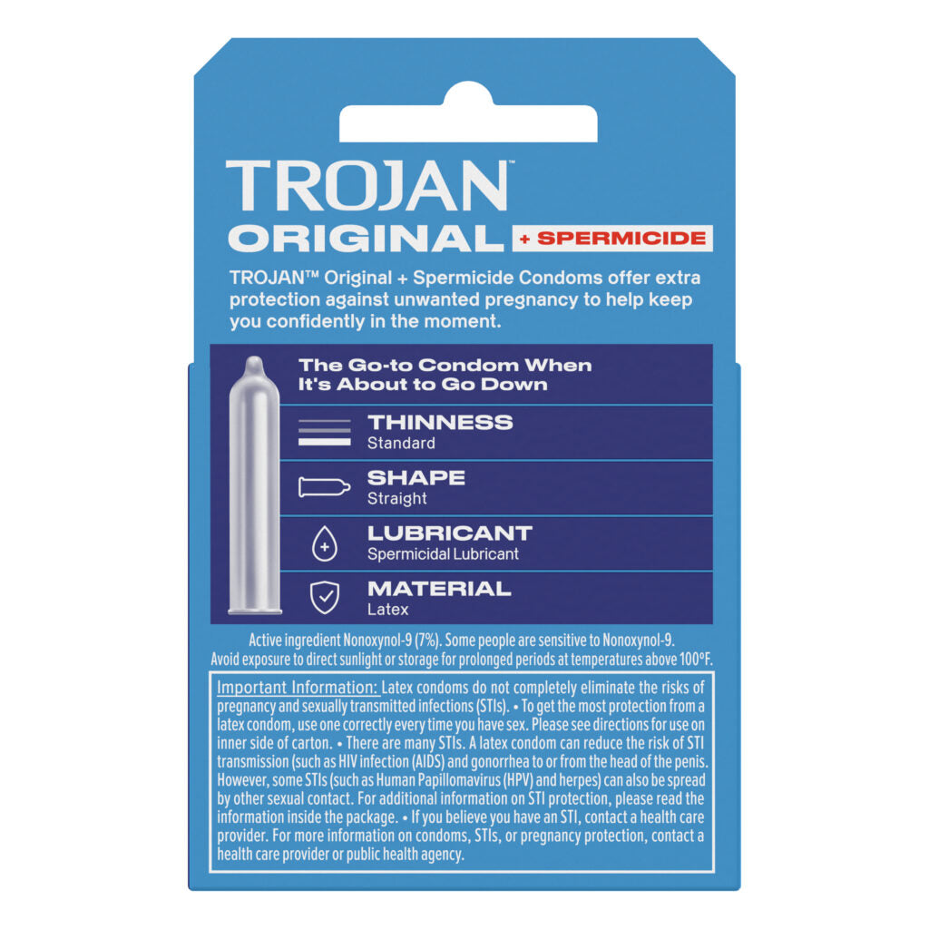 Trojan Enz Armor Spermicidal Lubricated Condoms - 3 Pack