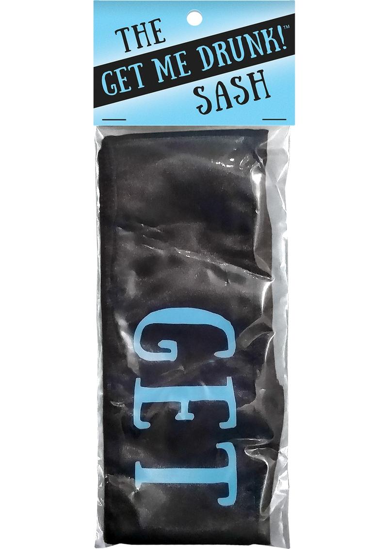 Get Me Drunk! Sash (Black/Blue)