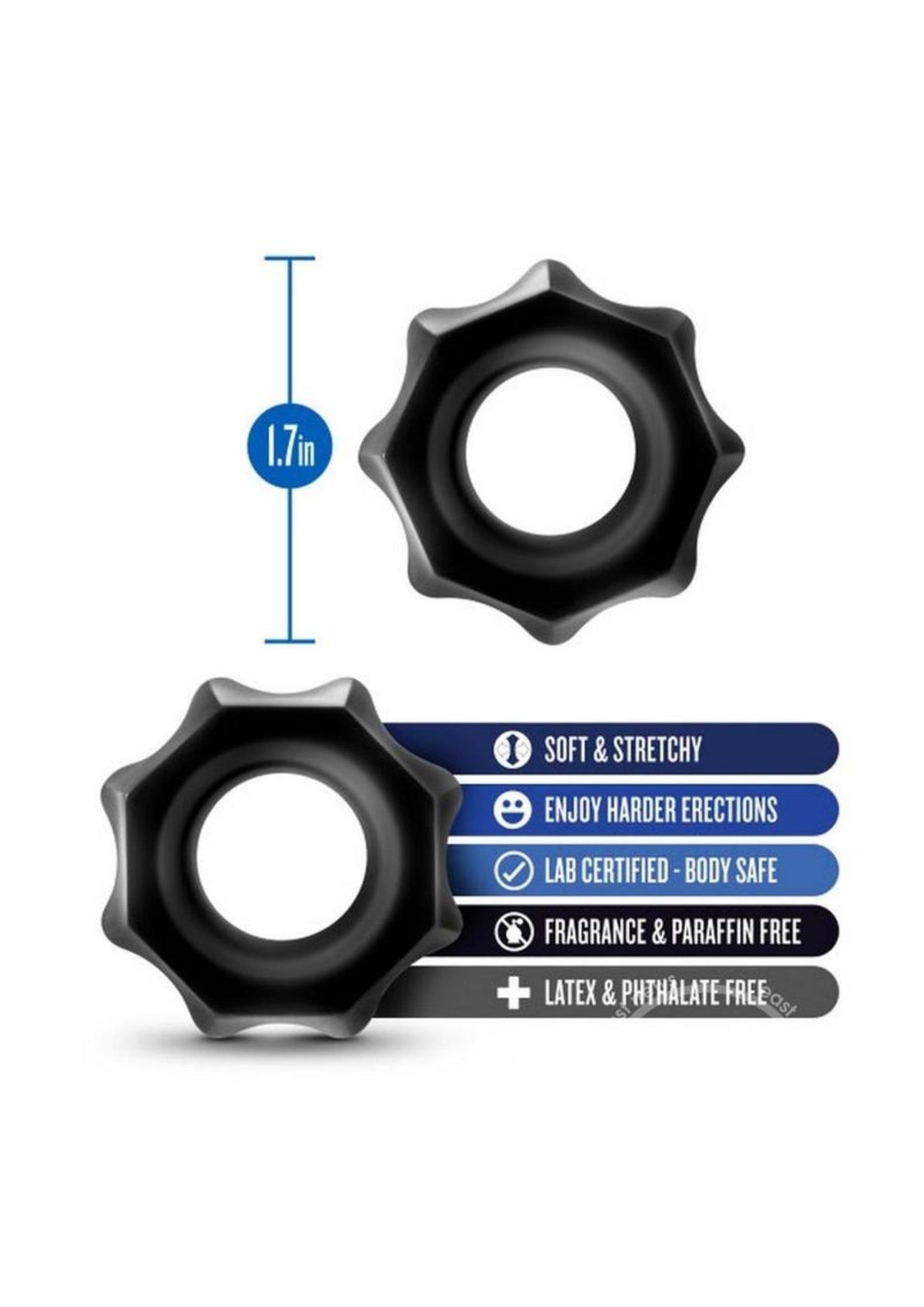 Stay Hard Nutz Cock Ring- Black