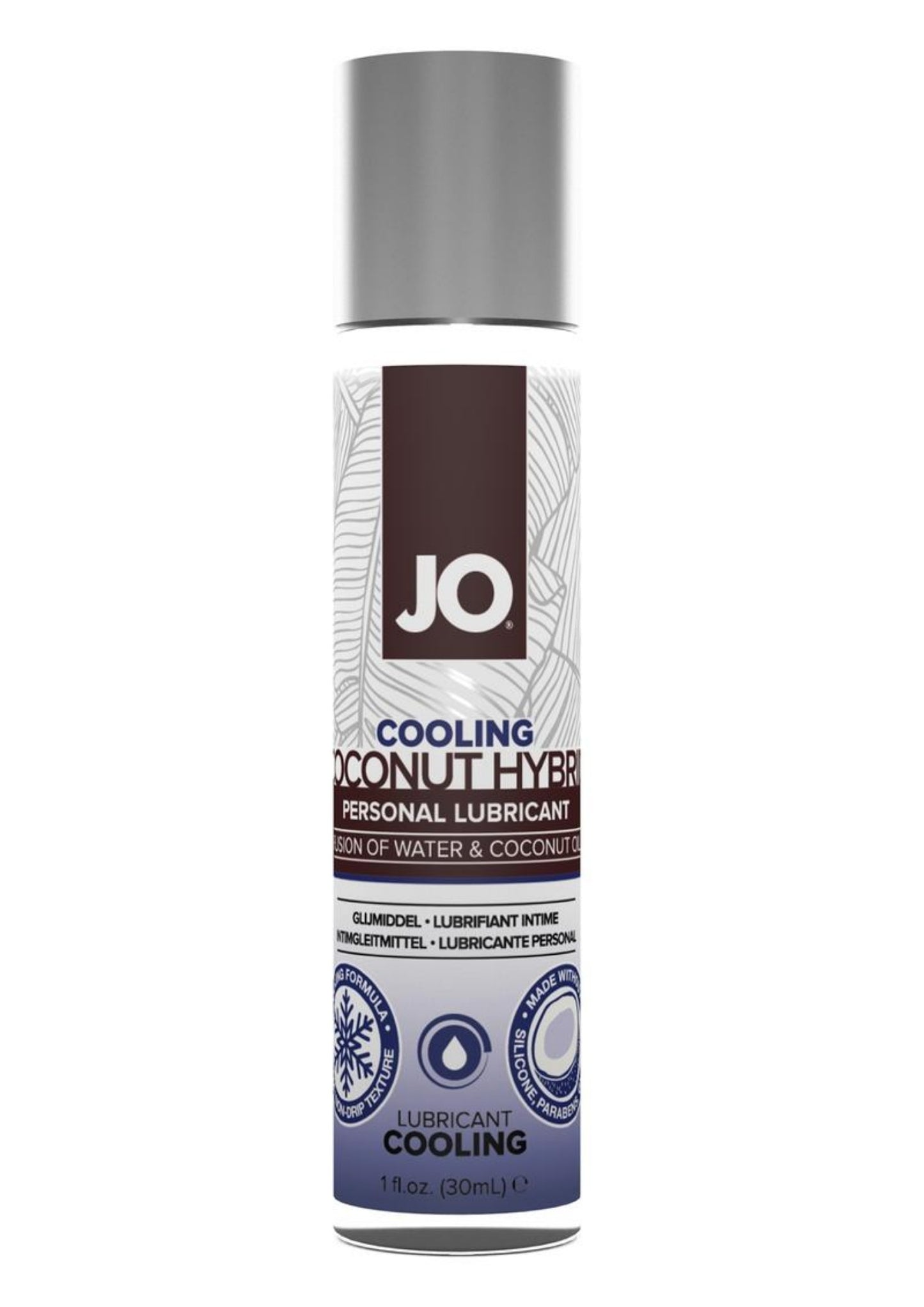 JO Silicone Free Hybrid Personal Cooling Original Lubricant Water and Coconut Oil 1oz