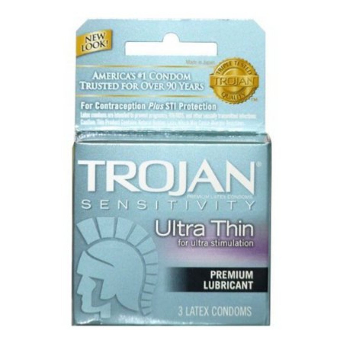 Trojan Sensitivity Ultra Thin Lubricated Condoms - 3 Pack