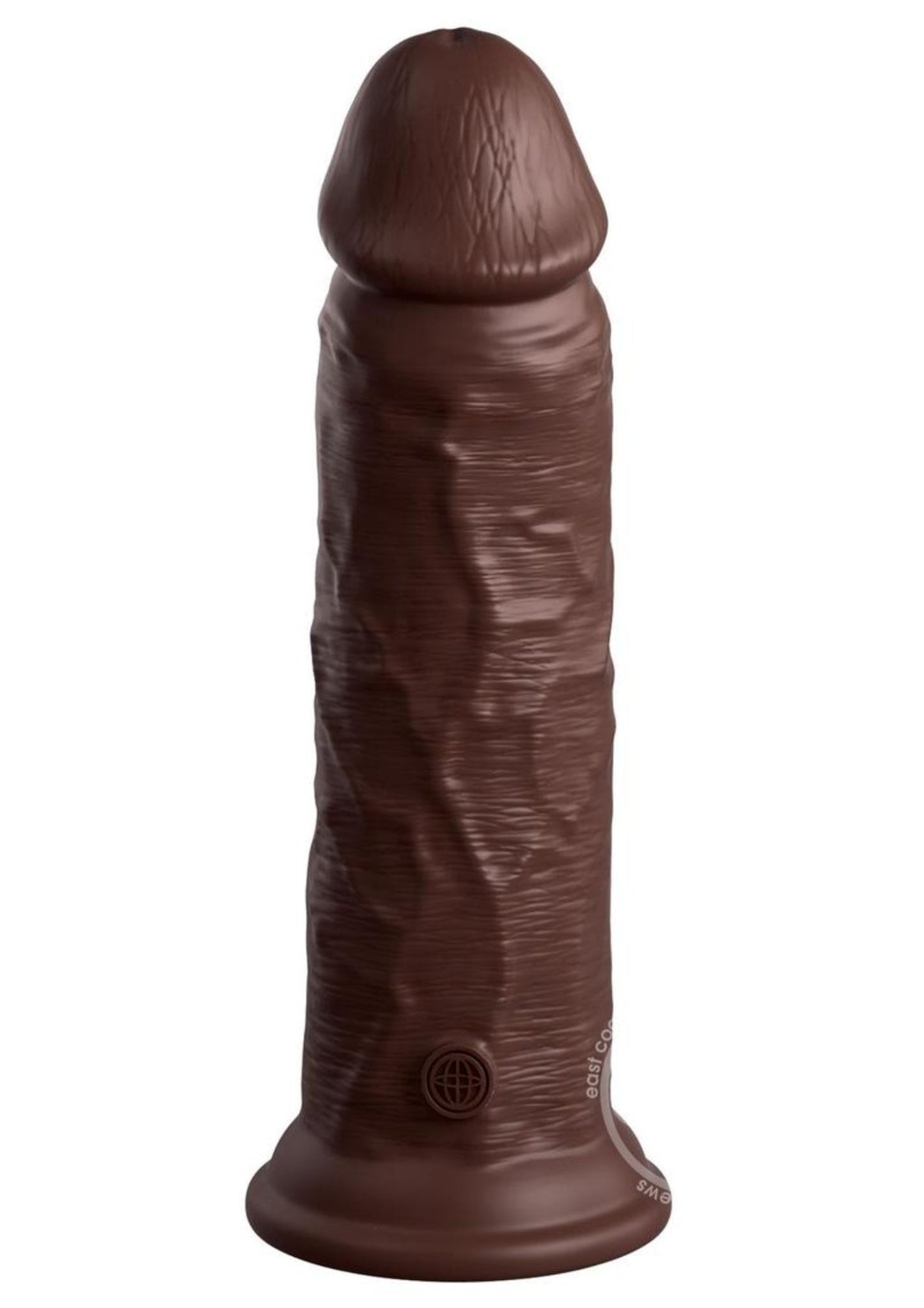 King Cock Elite Dual Density Silicone Dildo 8in - Chocolate