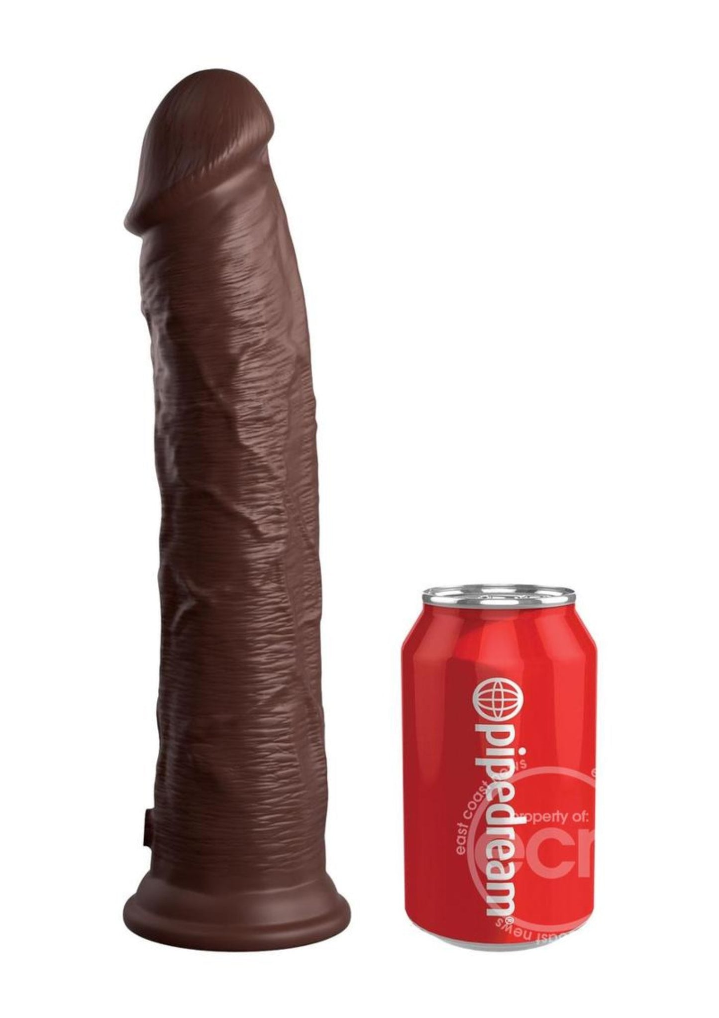 King Cock Elite Dual Density Silicone Dildo 11in - Chocolate