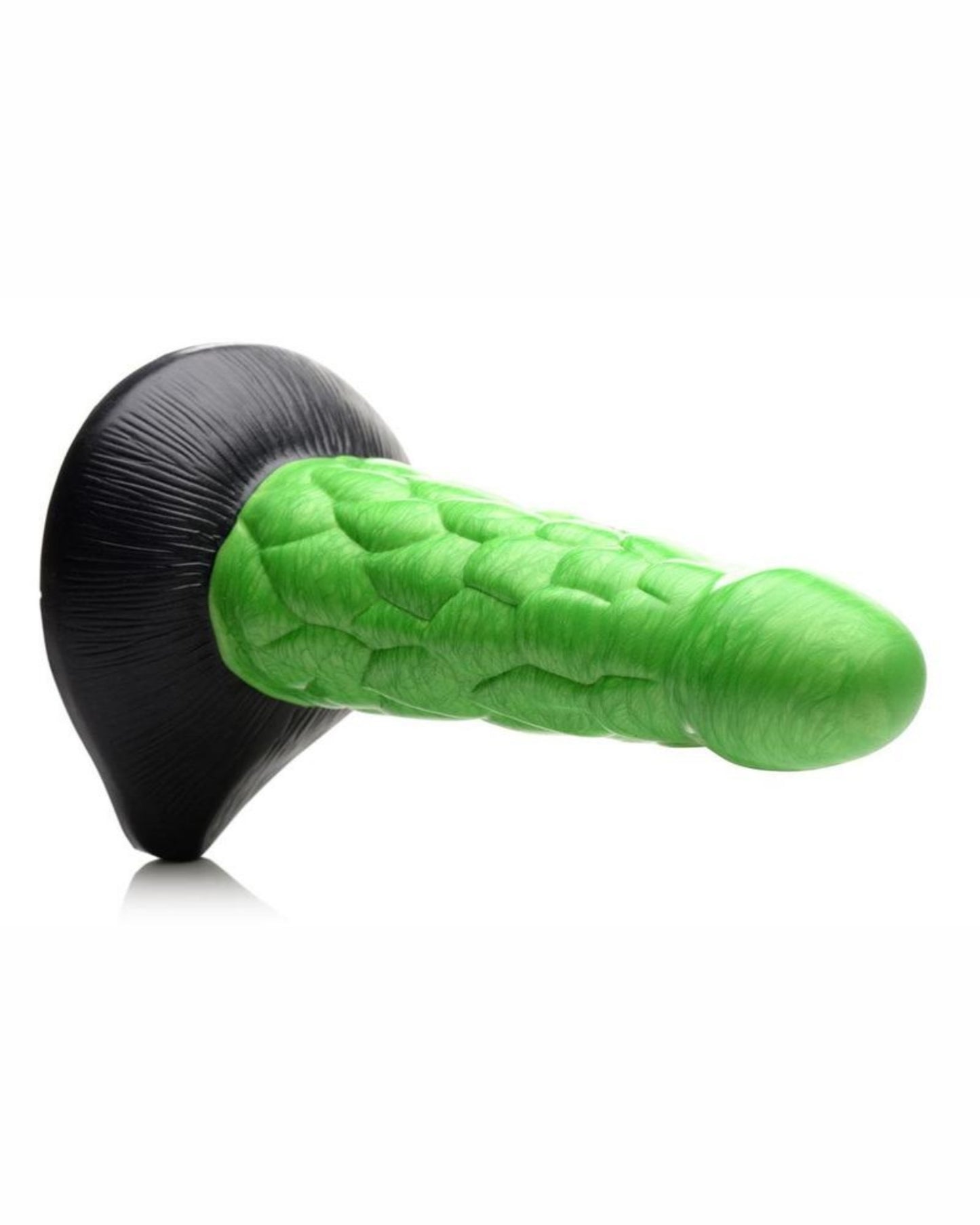 Radioactive Reptile Thick Scaly Silicone Dildo - Green