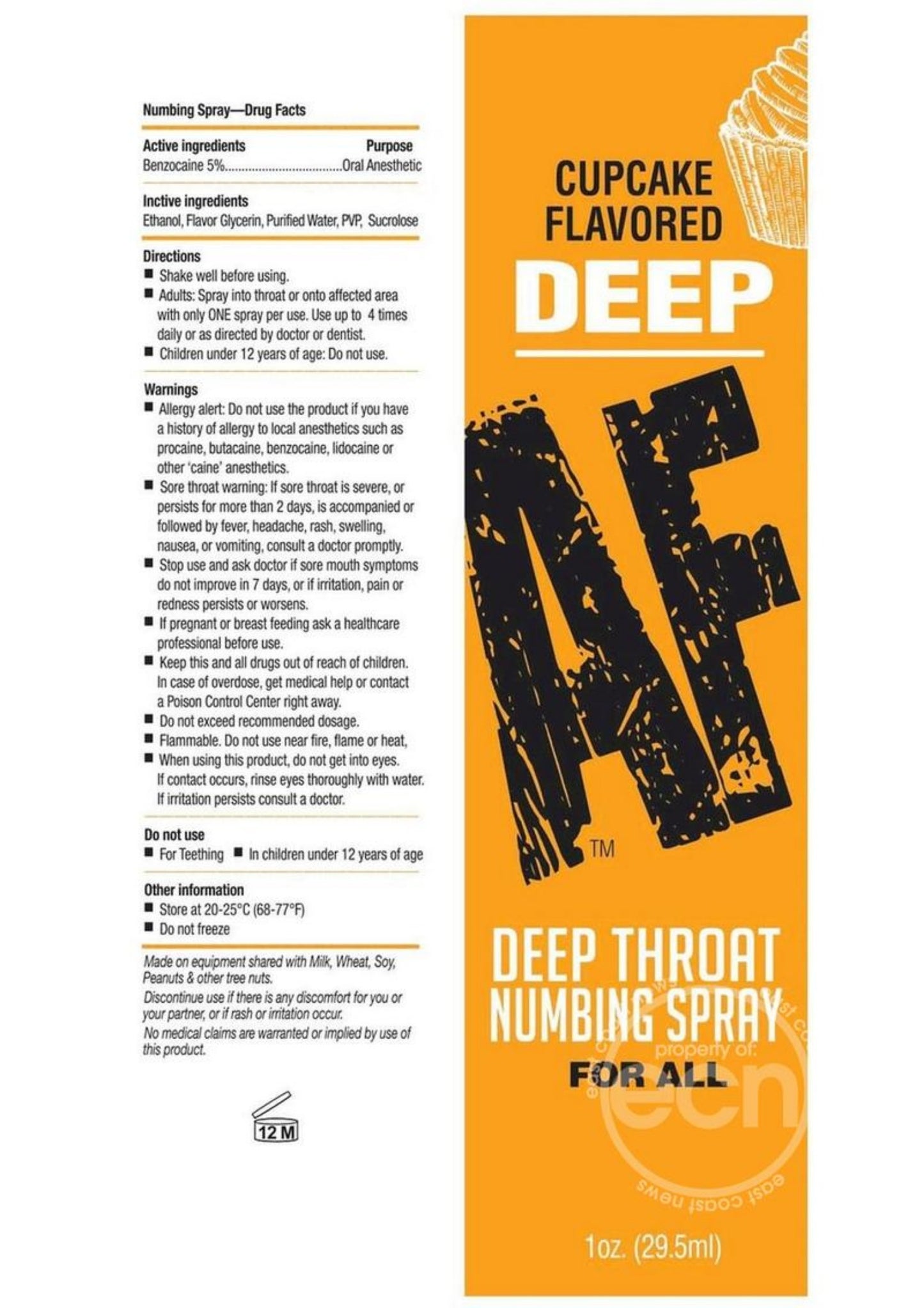 Deep AF Deep Throat Numbing Spray - Cupcake