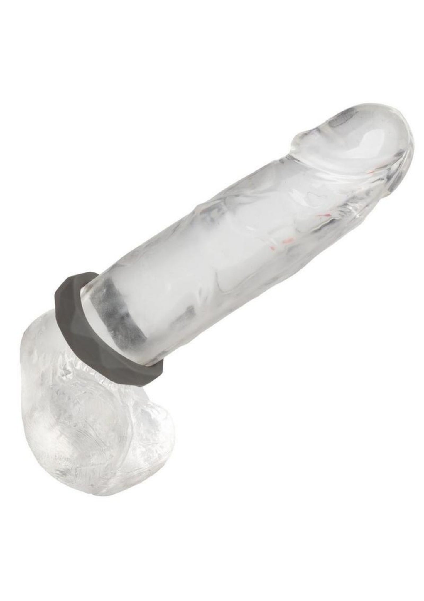 Alpha Liquid Silicone Prolong Presmatic Cock Ring - Gray