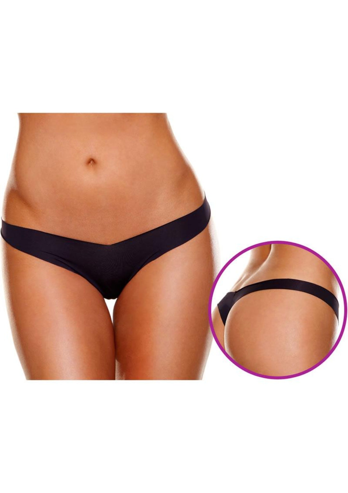 INVISIBLE THONG - BLACK - M/L