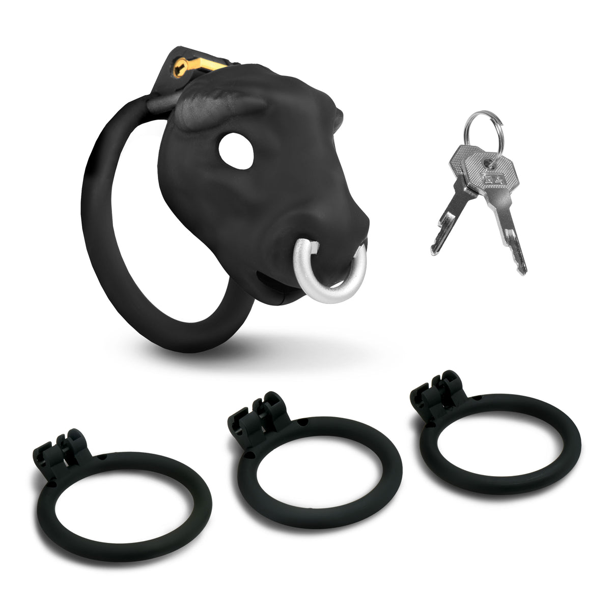 Bull Chastity Cage - Black