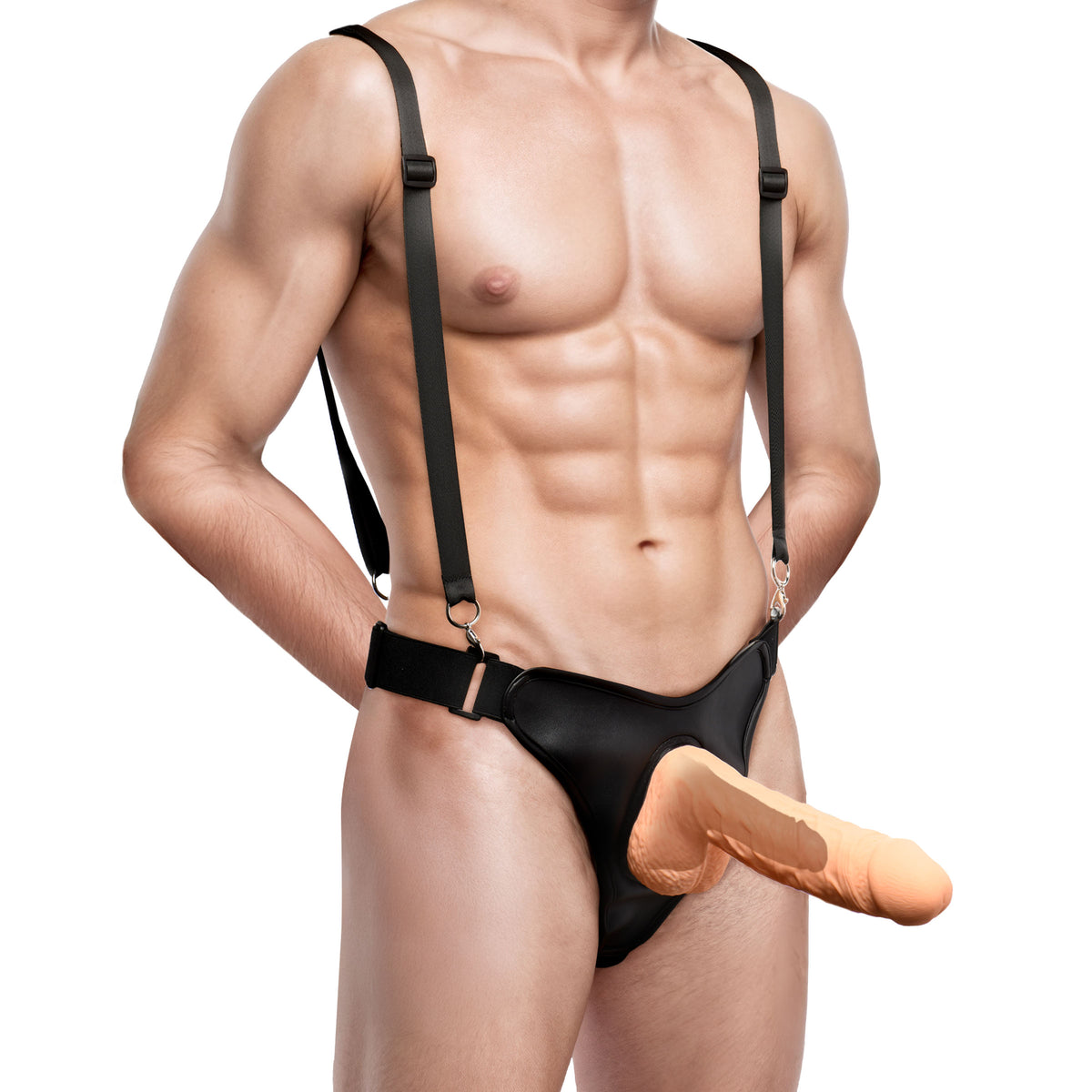 9" Silicone Dildo with Harness