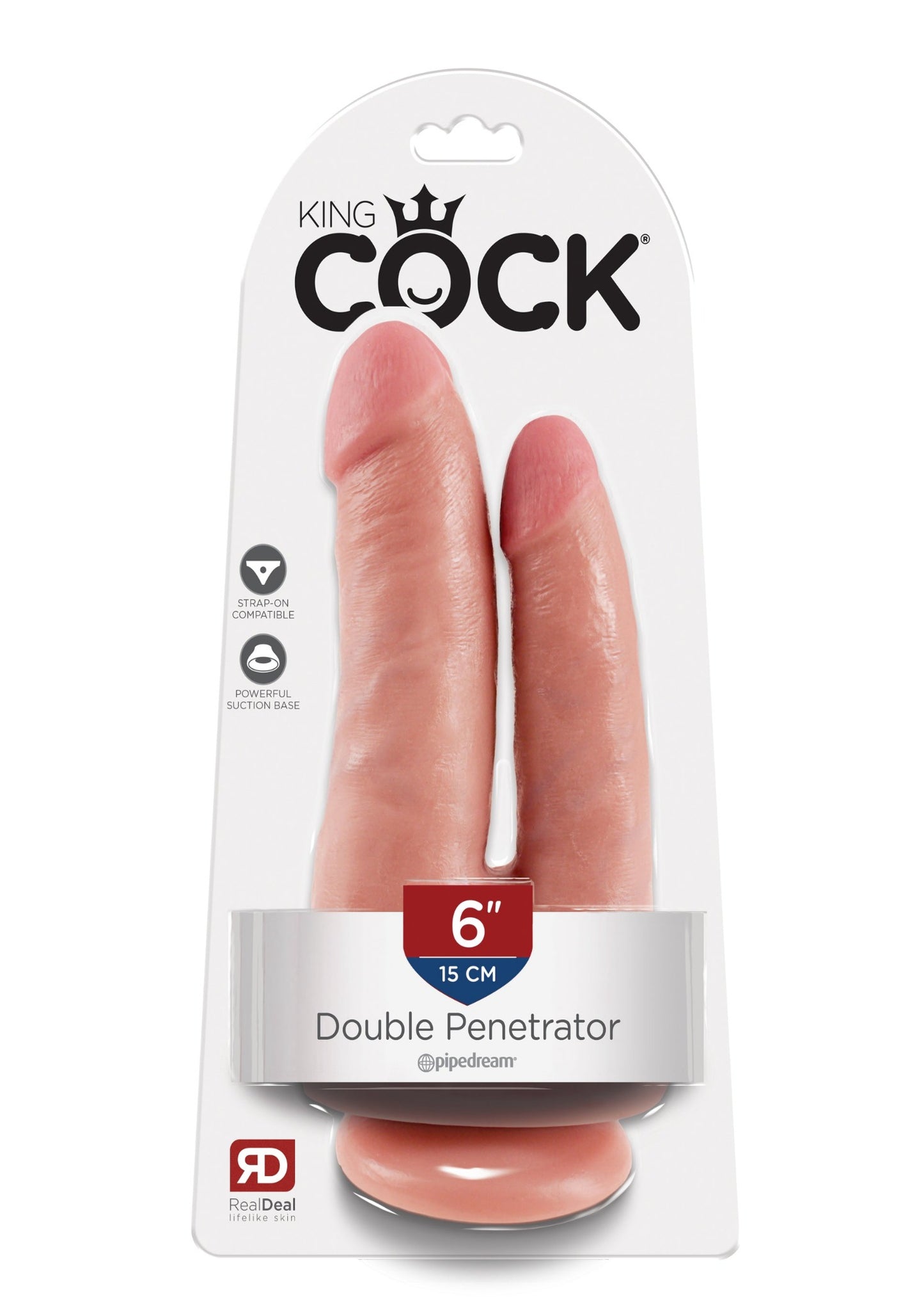 King Cock Double Penetrator Dildo - Vanilla