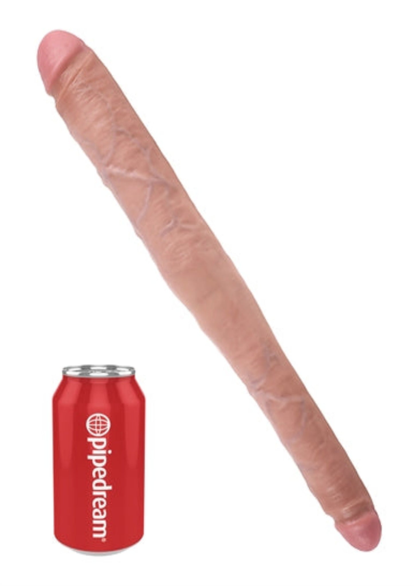 King Cock Tapered Double Dildo 16in - Vanilla