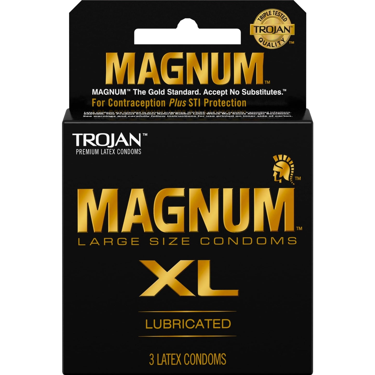 Trojan Magnum XL Lubricated Latex Condoms 3-Pack