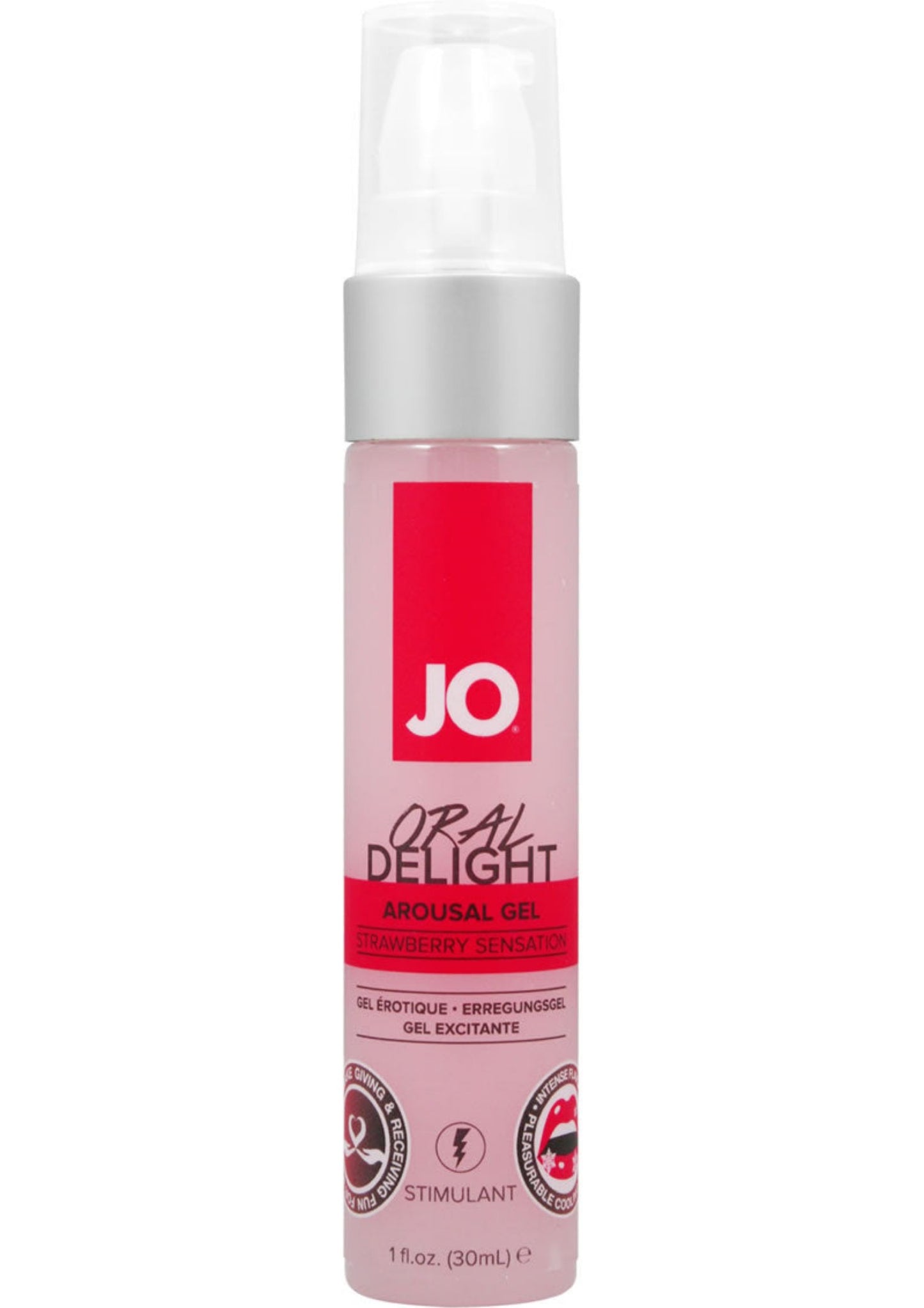 JO Oral Delight Flavored Arousal Gel Strawberry 1oz