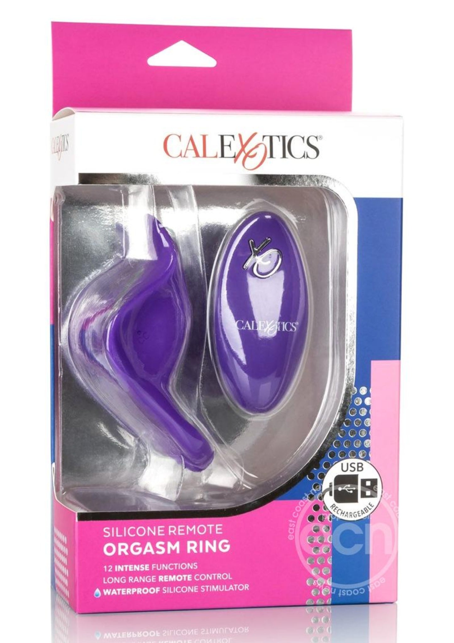 Silicone Remote Orgasm Ring Silicone Rechargeable Waterproof Purple