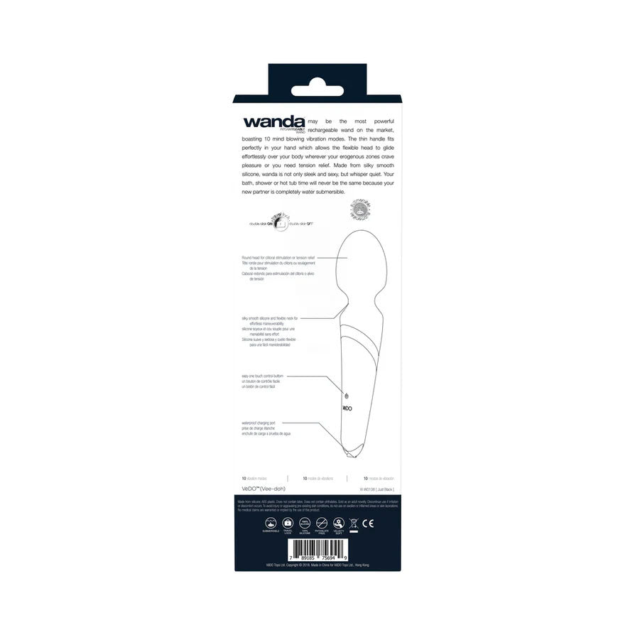 Wanda Rechargeable Wand - Just Black