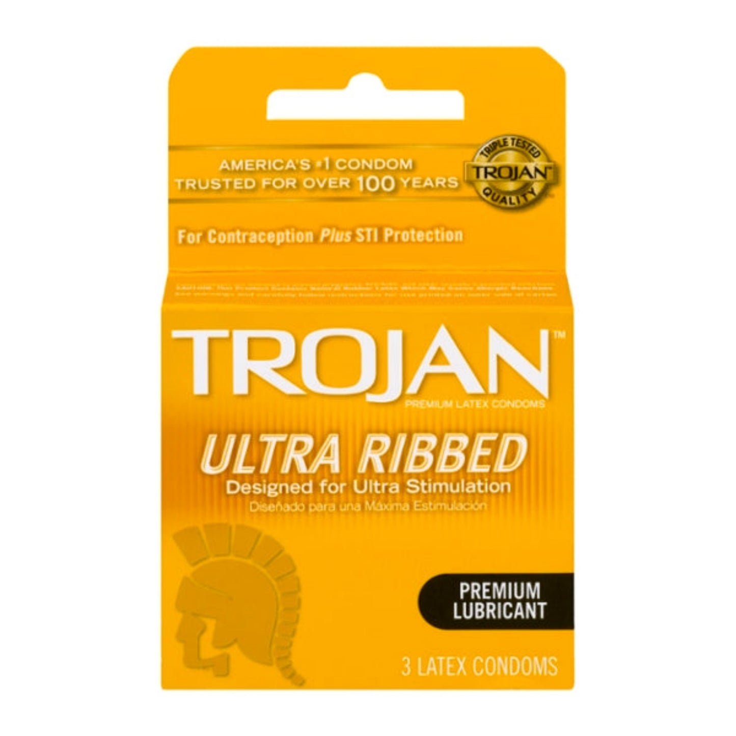 Trojan Ultra Ribbed Ecstasy - 3 Pack
