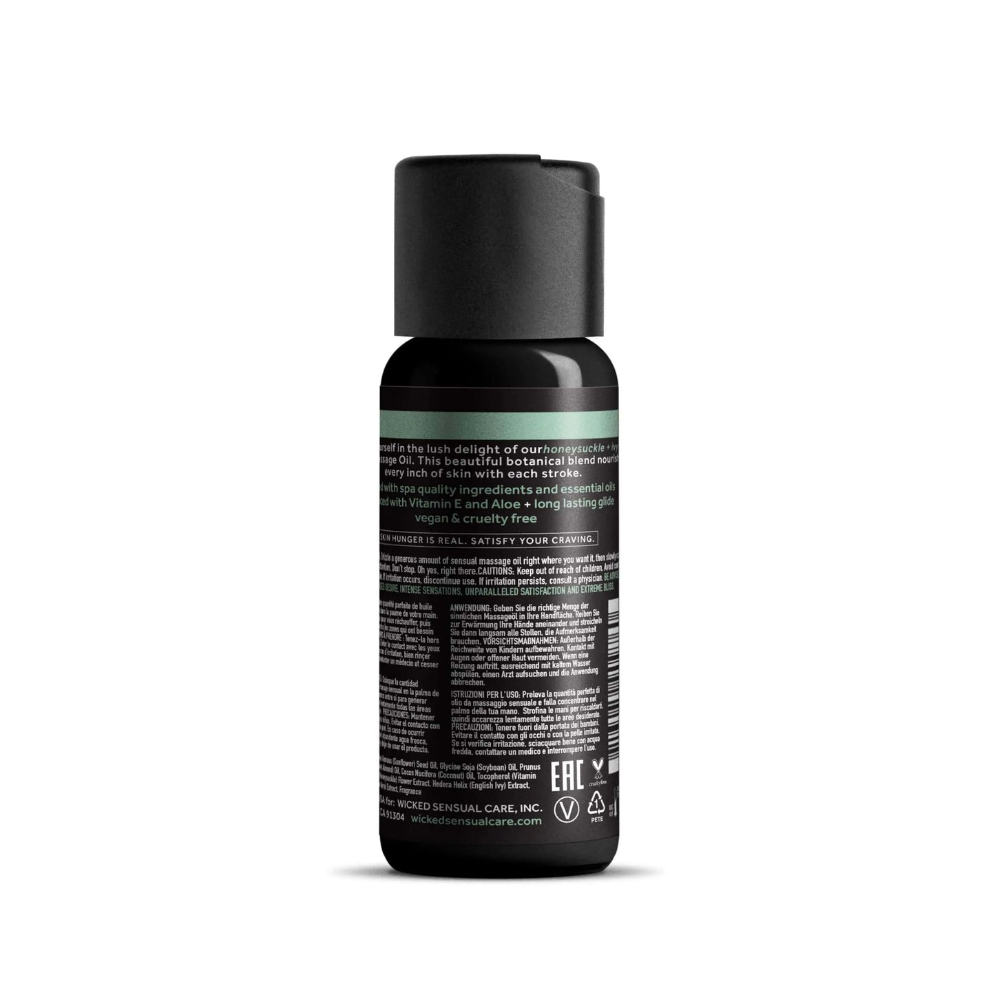 Wicked Sensual Massage Oil Honeysuckle Ivy 4 Fl Oz