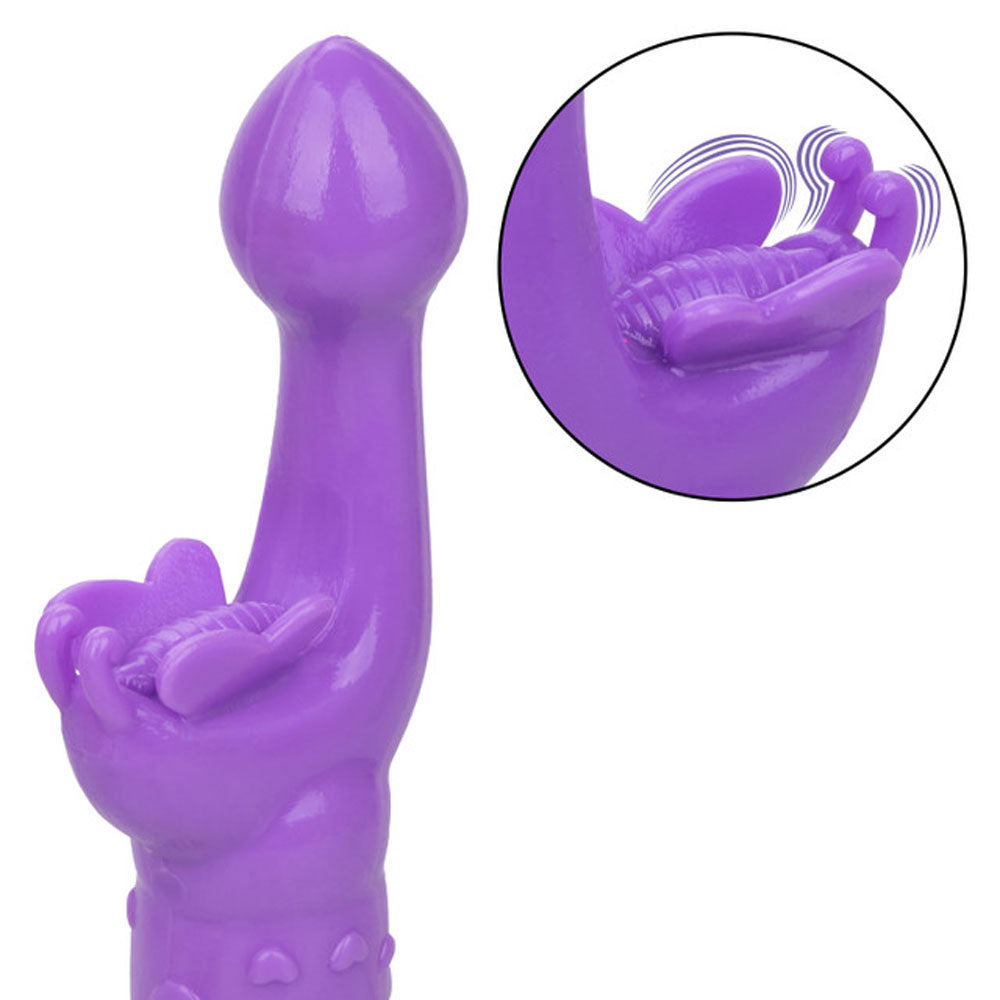 Rechargeable Butterfly Kiss G-Spot Rabbit Vibrator - Purple