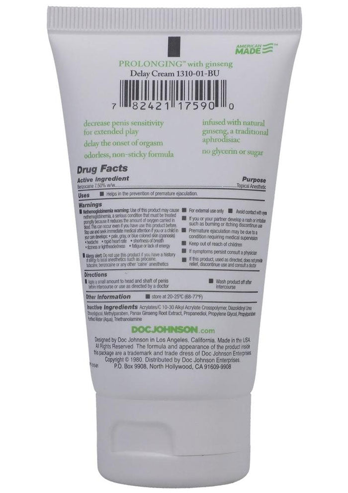 Prolonging Delay Creme for Men - Bulk - 2 Fl. Oz.