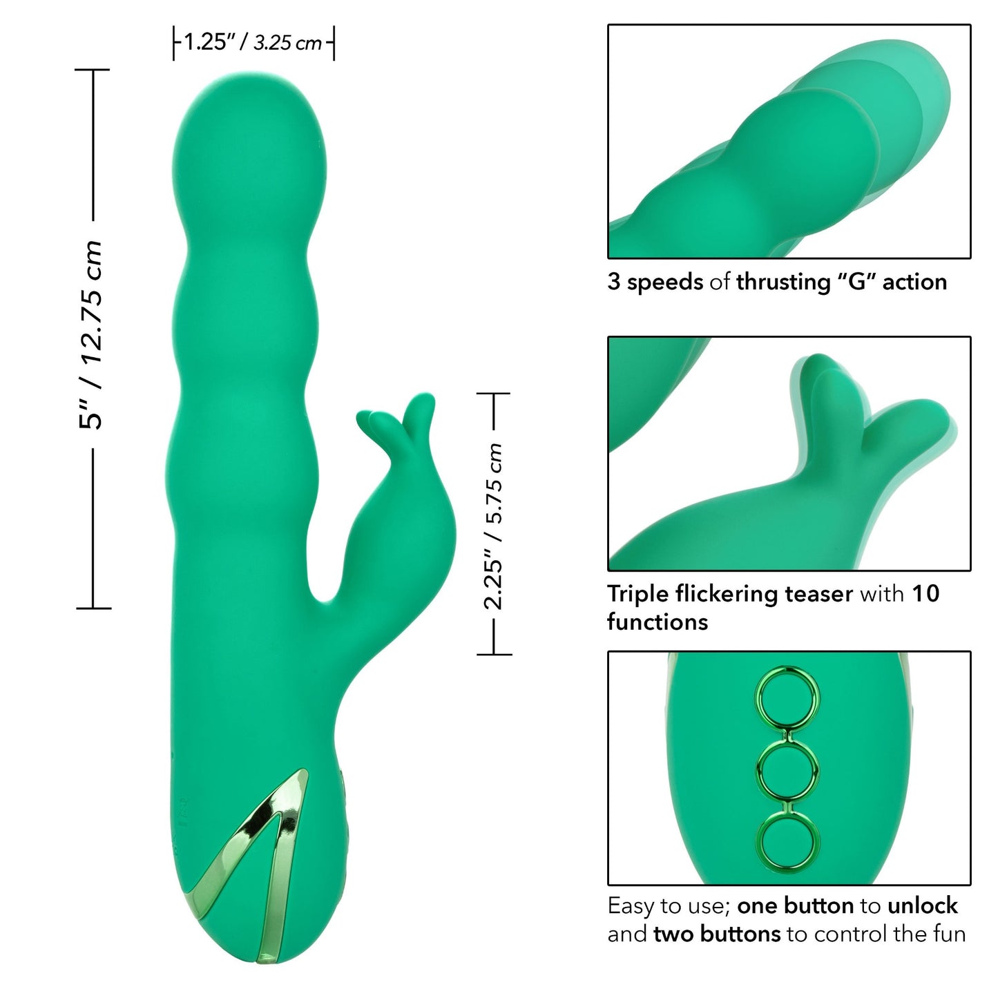Califormia Dreaming Sonoma Satisfyer Rechargeable Silicone Vibrator - Green