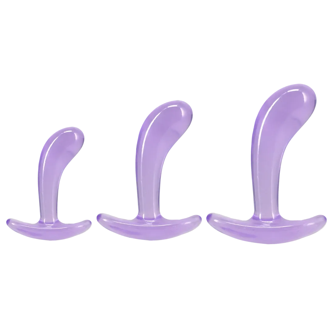 Crystal Jellies - Curved Anal Trainer Set Purple