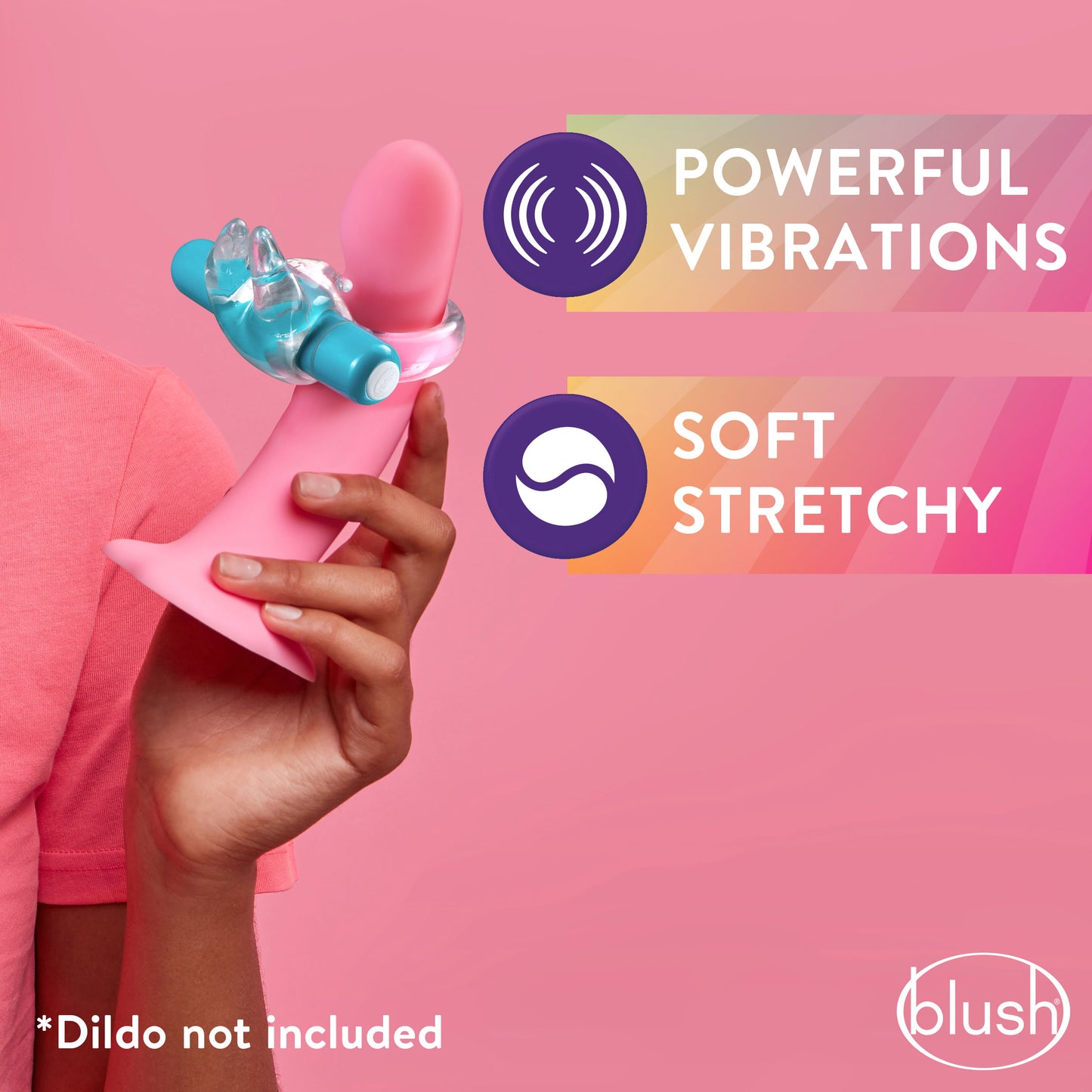 Play With Me Bull Vibrating C-Ring - Blue