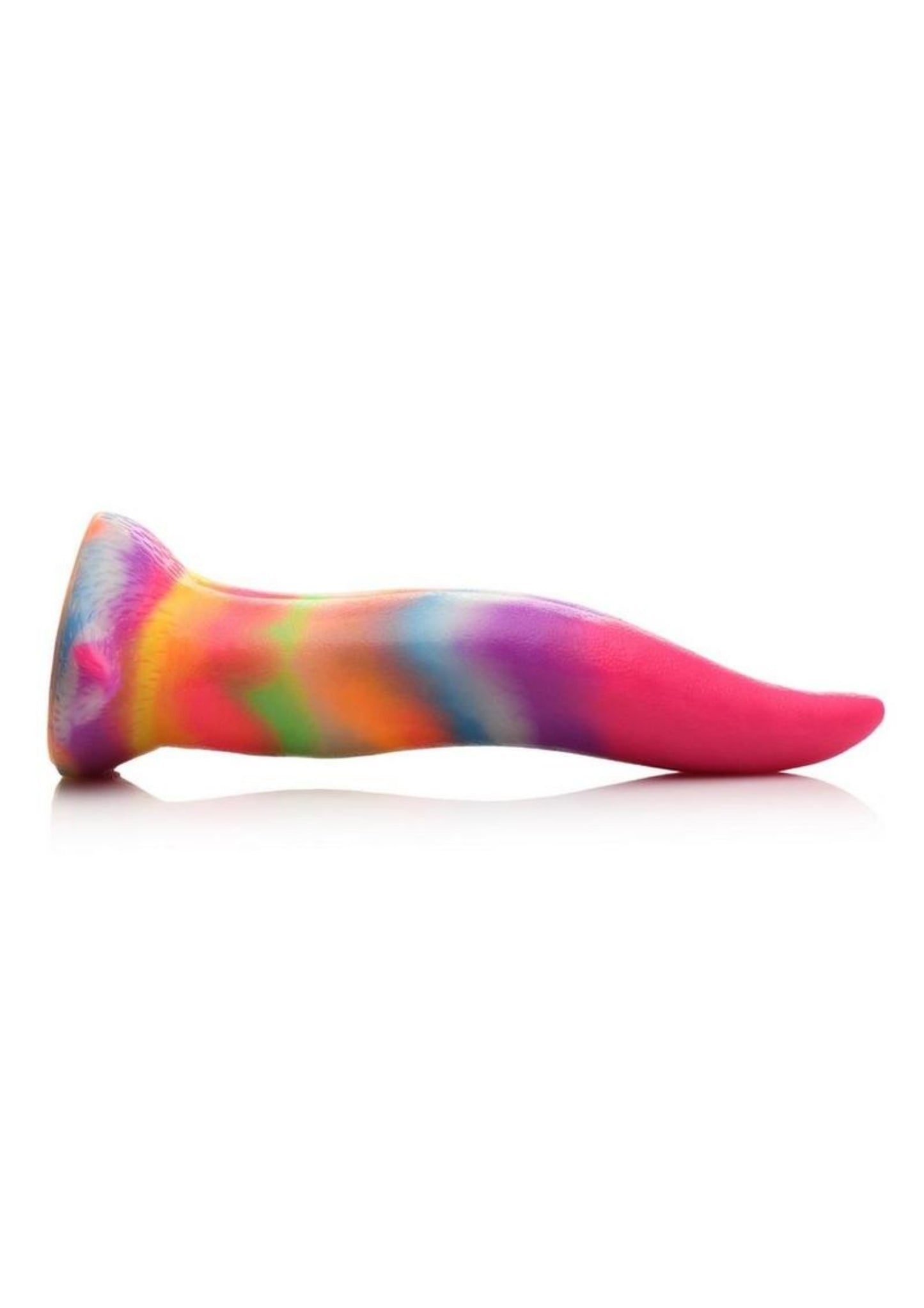 Creature Cocks Unicorn Tongue Glow in the Dark Silicone Dildo - Rainbow
