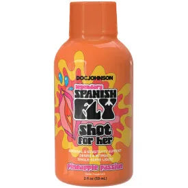 Spanish Fly Shot for Her 12 Pack Display 2 Fl Oz Bottle Pineapple Passion