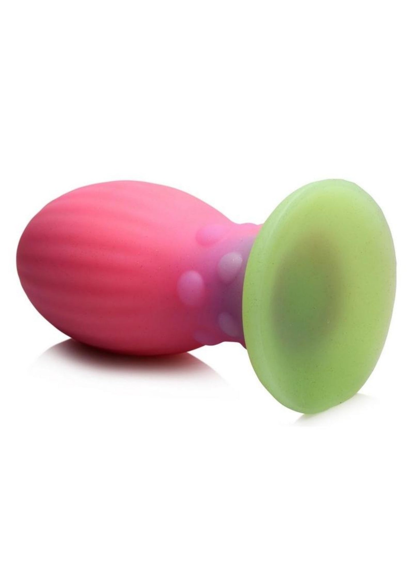 Creature Cocks Xeno Egg Glow in the Dark Silicone Egg - XLarge - Pink/Green