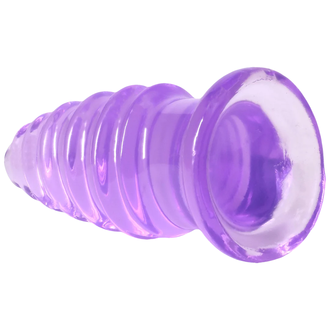 Crystal Jellies - Anal Twist - 5 Inch Purple
