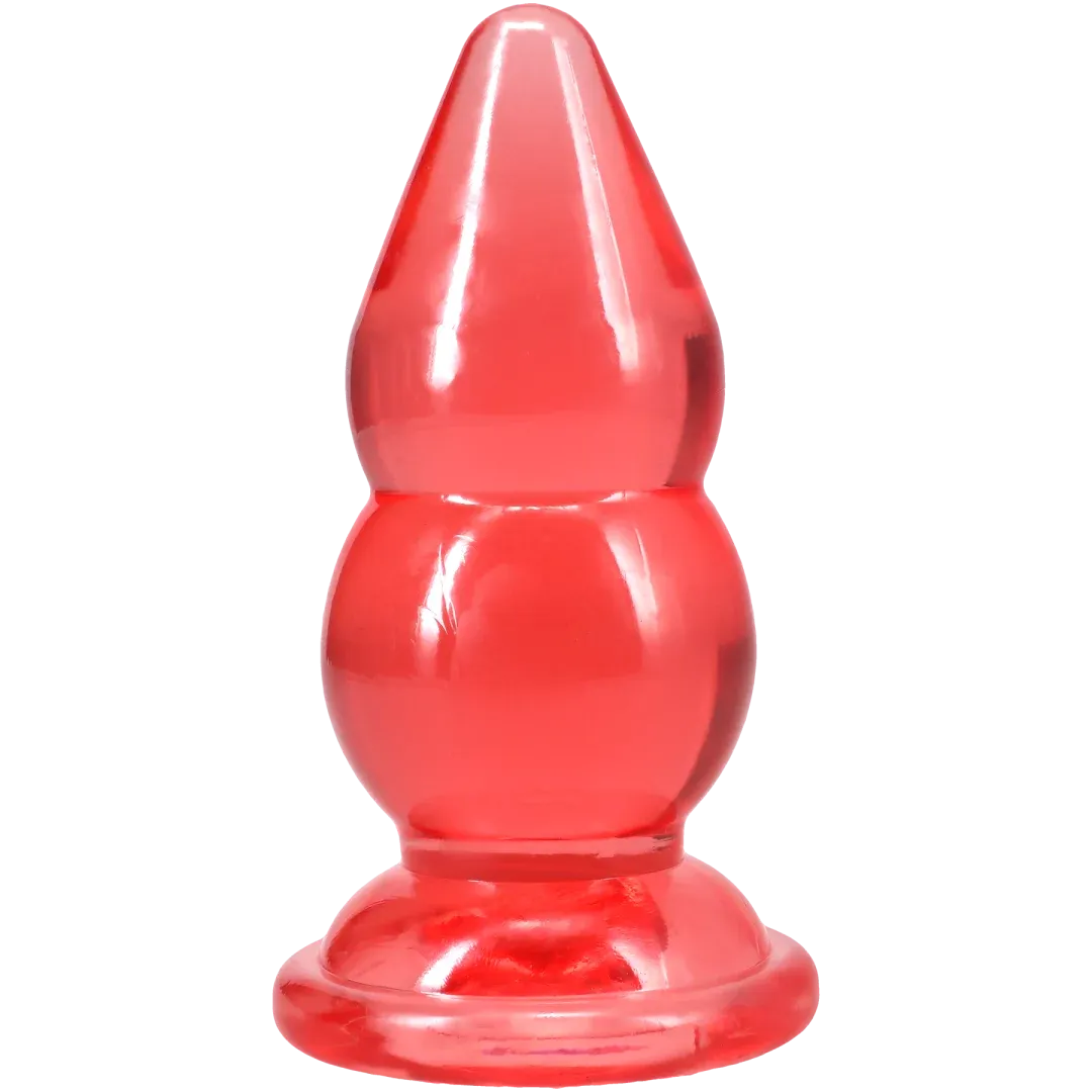 Crystal Jellies - Double Pop Plug - 6 Inch Pink