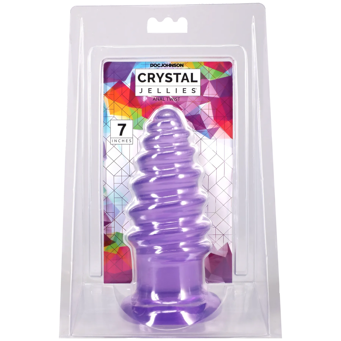 Crystal Jellies - Anal Twist - 7 Inch Purple
