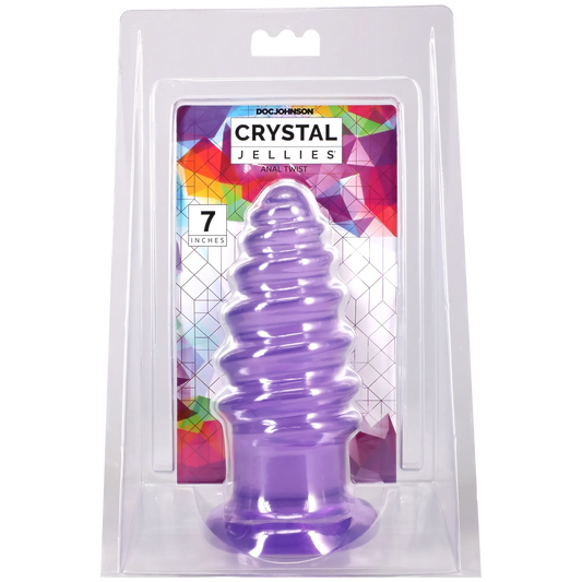 Crystal Jellies - Anal Twist - 7 Inch Purple