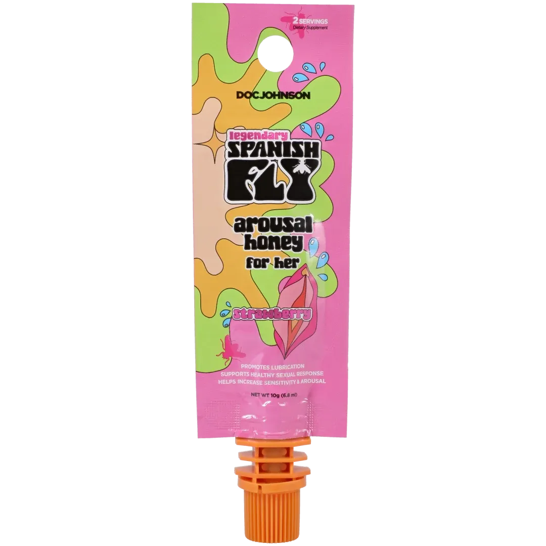 Spanish Fly Arousal Honey for Her 12 Pack Display Strawberry