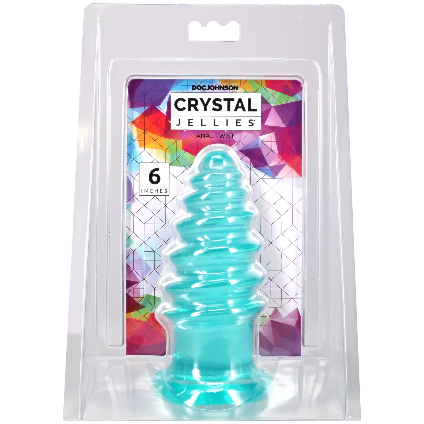 Crystal Jellies - Anal Twist - 6 Inch Teal