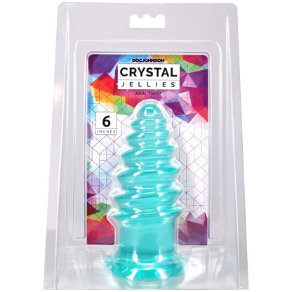 Crystal Jellies - Anal Twist - 6 Inch Teal