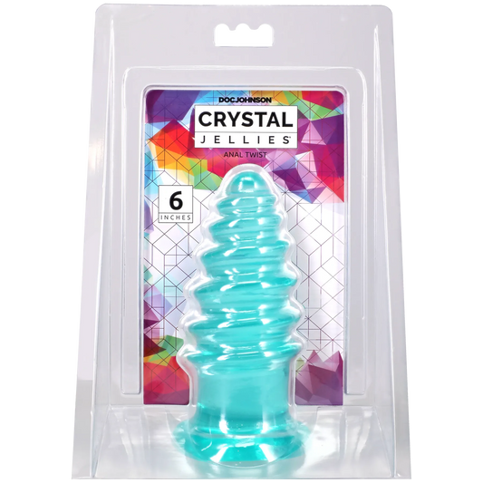 Crystal Jellies - Anal Twist - 6 Inch Teal