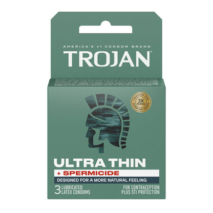 Trojan Ultra Thin Armor Spermicidal Condoms - 3 Pack
