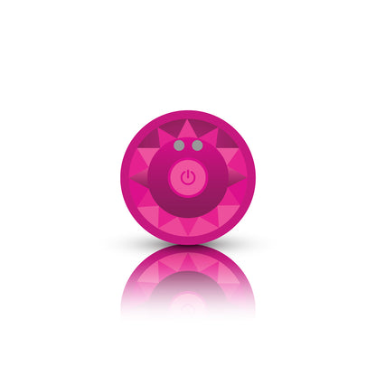 Vibrating Pink Metal Remote Plug - Medium