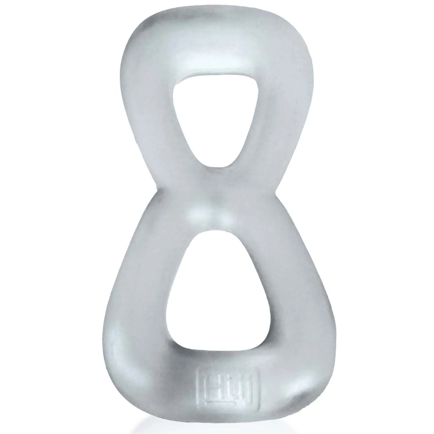 Boomerang Double-Ring Cockring & Nut-Tugger Clear Steam